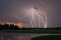 Lightning strike in Sweden Royalty Free Stock Photo