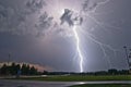 Lightning strike in Sweden Royalty Free Stock Photo