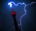 Lightning Strikes CN Tower Toronto Royalty Free Stock Photo