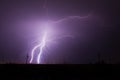 Lightning Strikes in Desert Royalty Free Stock Photo