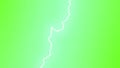 Lightning Strikes On Green Screen Background 4K - Stunning Lightning In Storm & Clouds - 3D Seamless Loop 4K Animation. Alpha
