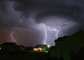 Lightning Strikes House Royalty Free Stock Photo