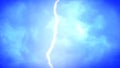 Lightning Strikes 4K - Stunning Lightning In Storm & Clouds on Blue Matte Screen Background - 3D Seamless Loop 4K Animation. The