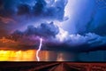 lightning strikewelcome briefly illuminated by a flash of lightn Royalty Free Stock Photo
