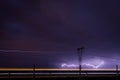 Spring Storm and lightning. Royalty Free Stock Photo