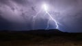 Lightning during summer monsoon storm in Southern Utah, USA Royalty Free Stock Photo