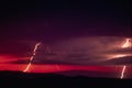 Lightning sunset