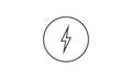 Lightning symbol electicity icon flash sign Royalty Free Stock Photo