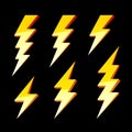 Lightning symbols