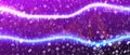 Lightning Tech Vector Equalizer. Computing Grunge Minimal Template. Purple Pink Blue Background. Fractal Flow Code Matrix Falling
