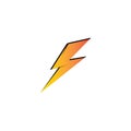 lightning thunder bolt electricity logo design template Royalty Free Stock Photo