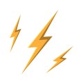 Lightning Thunder and Bolt Lighting Flash Icons