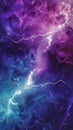 Lightning, thunder cloud dark cloudy sky Royalty Free Stock Photo