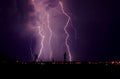 Lightning at thunderstorm