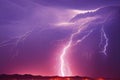 Lightning and thunderstorm supercell flash natural disaster fantasy wallpaper. Massive tornado cataclysms, hurricane