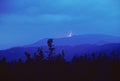 Lightning at Twilight in the mountains