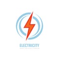 Lightning - vector business logo template concept illustration. Electricity power icon sign. Electric abstract symbol. Graphic des