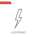 Lightning Vector Icon Royalty Free Stock Photo