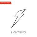 Lightning Vector Icon Royalty Free Stock Photo