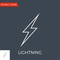 Lightning Vector Icon Royalty Free Stock Photo