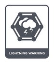 lightning warning icon in trendy design style. lightning warning icon isolated on white background. lightning warning vector icon