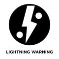 Lightning Warning icon vector isolated on white background, logo