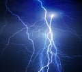 Lightnings during heavy storm Royalty Free Stock Photo