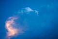 Lightnings in storm clouds. Peals of a thunder and the sparkling lightnings in clouds Royalty Free Stock Photo