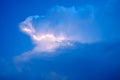 Lightnings in storm clouds. Peals of a thunder and the sparkling lightnings in clouds Royalty Free Stock Photo