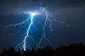 Lightnings and thunder bold stike Royalty Free Stock Photo