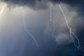 Lightnings and thunder bold stike Royalty Free Stock Photo