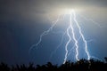 Lightnings and thunder bold stike Royalty Free Stock Photo