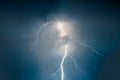 lightnings and thunder bold strike Royalty Free Stock Photo