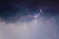 Lightnings and thunder bold strike Royalty Free Stock Photo