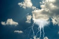 lightnings and thunder bold strike Royalty Free Stock Photo