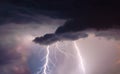 Lightnings and thunder bolt strike Royalty Free Stock Photo