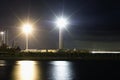 Lightouse at night Royalty Free Stock Photo