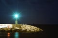 Lightouse at night Royalty Free Stock Photo