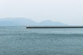 Lightower in the blue ocean and mountains, Naoshima, Japan