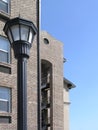 Lightpost & Dorms Royalty Free Stock Photo