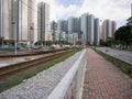 Lightrail and the station in Tin Shui Wai