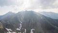 Lightrays on Top of the Carpathian Mountains, Roumania