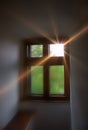 Lightrays through window Royalty Free Stock Photo