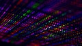 Lights background. Colored music wave. Digital technology background. Futuristic dots background. 3D rendering Royalty Free Stock Photo