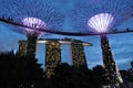 Lights at Gardens by the Bay, Singapore Royalty Free Stock Photo