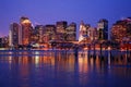 The lights of the Boston skyline