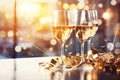 Party alcohol wine festive new eve champagne drink holiday background christmas celebrate Royalty Free Stock Photo