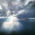 Lights through clouds above China is showing its awesomeness