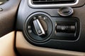 Lights control dial in a car Royalty Free Stock Photo