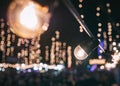 Lights decoration Event Festival outdoor Holiday blur background Royalty Free Stock Photo